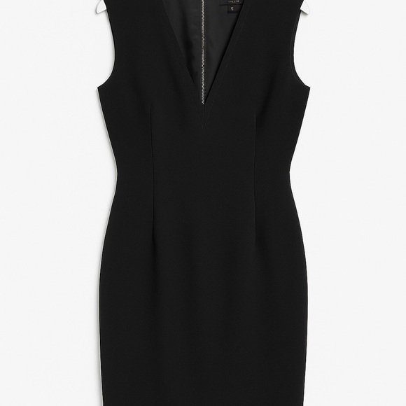 Ted Baker Black V-Neck Midi Dress - Picture 2 of 10